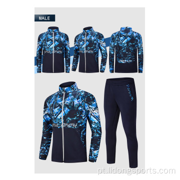 Fashion Custom Printing Logo Men Sports Polyester Tracksuit